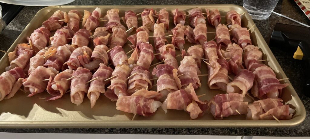 Bacon Wraped Prawns